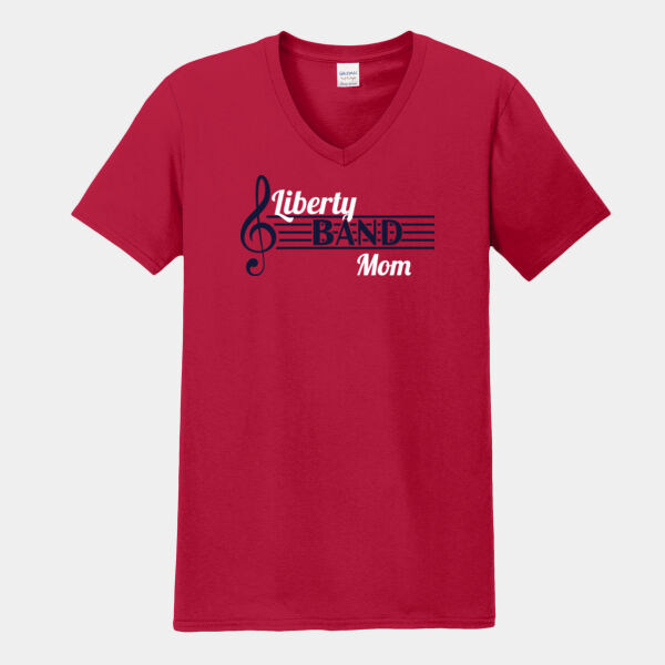 Band Mom - Softstyle ® V Neck T Shirt Thumbnail